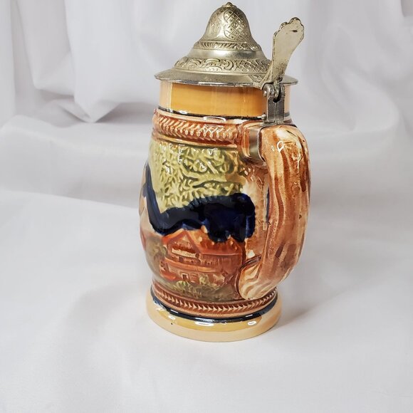 VTG Weidmann's German Beer Stein Markings 5239 Germany 6 5/8" With Pewter Lid - Picture 4 of 13